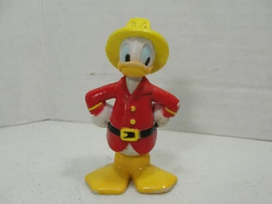 Vintage Disney Donald Duck Fire Chief Figure PVC plastic Toy - Picture 1 of 5