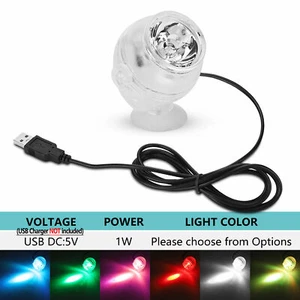 1W USB LED Mini Submersible Aquarium Light Colorful Lamp Underwater Fish Tank - Picture 1 of 13