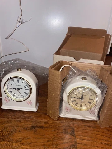 Vtg Seth Thomas Clock Lot Talley Ceramic Alarm Cock New Old Work Model 9207 USA Cover
