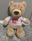 Gund Teddy Bear Stuffed Plush Animal Bear Hugs Pink T Tan 12" 