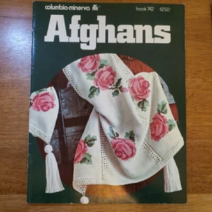 Afghans by Columbia Minerva Book 742 Knit Crochet Patterns Blankets Crafts - Picture 1 of 20