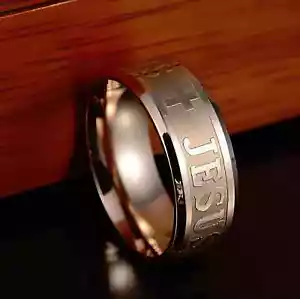 Jesus Stainless Steel Rings in 5 Styles Ships Free from the USA - Picture 1 of 46