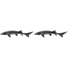 2 Pcs Ocean Toys Childrens Simulated Chinese Sturgeon Artificial