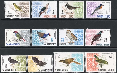 Samoa 1967-9 SG 280/89b Birds defins set of 12 UM cat 32 pounds Cover