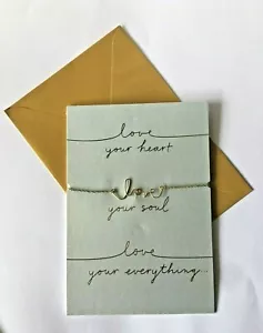 Hallmark Signature Anniversary or Birthday Card ~ Removable Love Necklace - Picture 1 of 5