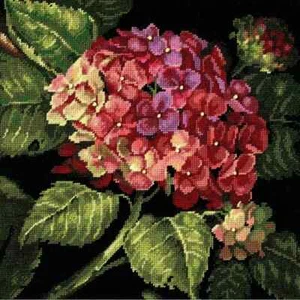 GORGEOUS HYDRANGEA BLOOM NEEDLEPOINT KIT by DIMENSIONS - Picture 1 of 1