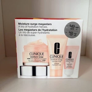 Clinique Moisture Surge Megastars 3pcs Gift Set NIB - Picture 1 of 3
