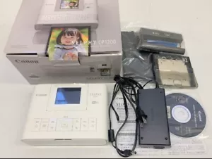 Canon Compact Photo Printer- SELPHY CP1200 White+140 photo sheets-Japan Products - Picture 1 of 7