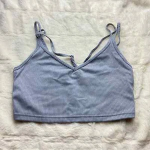 NWOT! For Love And Lemons Women's Eva Ribbed Cropped Tank Top Size M Beige 12787 - Picture 1 of 7