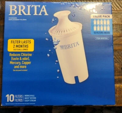 Brita Pitcher Replacement Filters, Pack of 9, 10Ct, White 060258359916 Open Box - Image 1 of 2