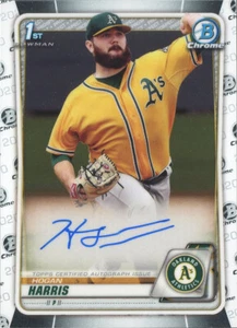 HOGAN HARRIS 2020 Bowman Chrome AUTO OAKLAND ATHLETICS - Picture 1 of 1