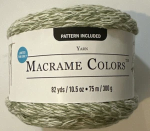1 MACRAME COLORS in SAGE MARL by Loops & Threads 82yds/75m 10.5oz/300g - Picture 1 of 7