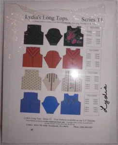 LYDIA'S Long Tops T1 Passap E6000 & Creation 6 Machine Knitting Pattern w Disk - Picture 1 of 2
