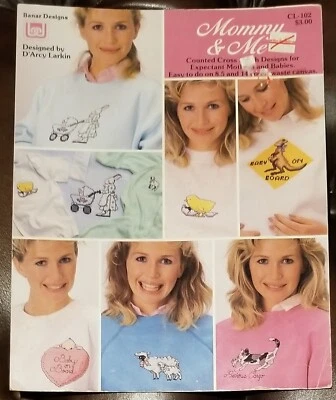 MOMMY & ME 6 counted cross stitch patterns for expectant mothers & babies - Image 1 of 4