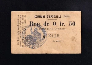 F.C. FRANCIA FRANCE , EPPEVILLE , 50 CENTIMOS , MBC- (VF-) . - Picture 1 of 2