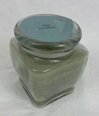 Muelle descontinuado 1 AQUA eau azul 14 oz. Vela tarro, 95% izquierda, fuerte aroma Foto 1 de 4