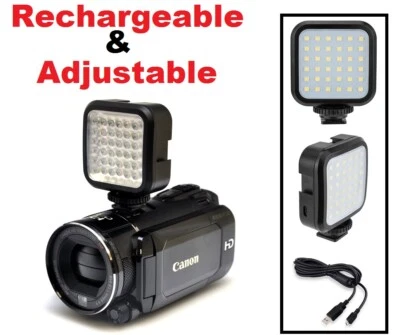 Kit compacto de luz LED com conjunto de energia para Canon Vixia HF G50 G70 - Imagem 1 de 4