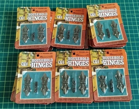 Vintage Homecraft Household Hinges #8 Double Decorative Small Lot Of 27 Cover