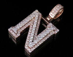 1.0ctw Round Cut VVS1 Certified Moissanite Pendant 14k Rose Gold Plated Necklace - Picture 1 of 10