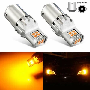 JDM ASTAR Amber 1156PY BAU15S 7507 LED 3020 SMD Turn Signal Blinker Lights Bulb - Picture 1 of 11