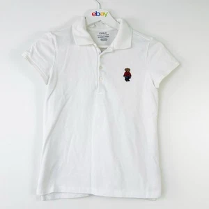 Polo Ralph Lauren Girls Teen Shirt Top White Polo Bear Short Sleeve Size XL 16 - Picture 1 of 8
