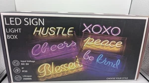 Cheers Neon Sign, USB LED Desk Lightbox Sign with -Warm White - Picture 1 of 5