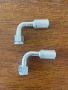 AC Beadlock A/C Fittings Female O Ring 90 Degree #10 REDUCED BARRIER RB1323 2pcs - Picture 1 of 2