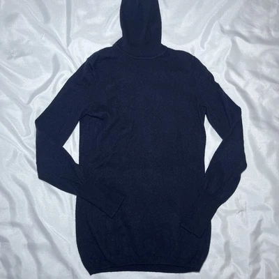 UNIQLO 100% Cashmere Sweater Womens Size M Blue Turtleneck Lightweight Preppy - Image 1 of 4