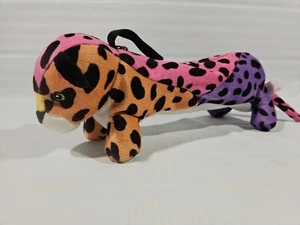 Vtg Lisa Frank Hunter Leopard Plush Zipper Bag Pencil Pouch w/ Spring RARE - Picture 1 of 17