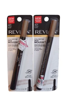 2 Mousse para cejas Revlon Colorstay #401 rubia 0,07 fl. Oz. Foto 1 de 2
