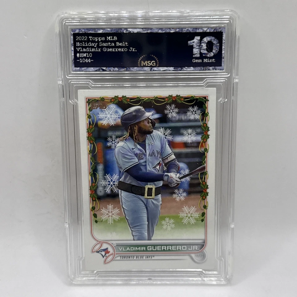 Vladimir Guerrero Jr 2022 Topps Holiday Santa Belt Rare Variation #HW10 Graded - Image 1 of 2
