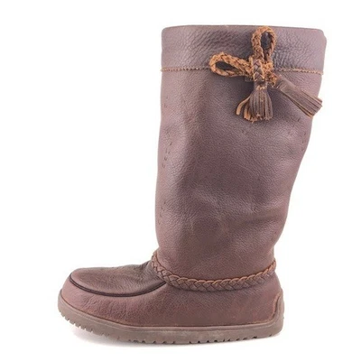 Manitobah Mukluks Impermeable Tamarack Botas de Invierno Mujer Talla 8 Cuero Marrón Foto 1 de 4