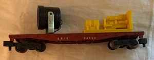 AMERICAN FLYER S GAUGE - 24549 ERIE FLAT CAR w SEARCHLIGHT & GEN. PIKE No Box - Picture 1 of 4
