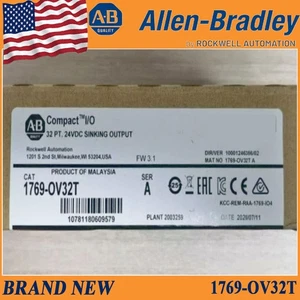 Factory Sealed NEW PLC 1769-OV32T CompactLogix 32 Pt 24VDC Sink D/O Module - Picture 1 of 9