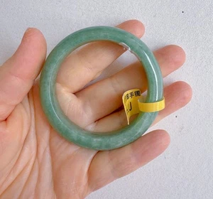 Apple Green Jade /jadeite Bangle 54.5 Mm Grade A - Picture 1 of 8
