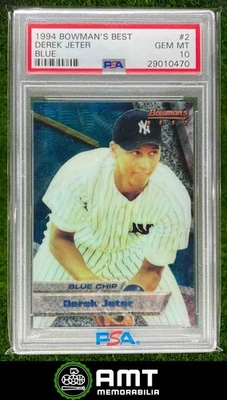 Bowman's Best #2 Blue Derek Jeter New York Yankees 1994 PSA 10 29010470 Foto 1 de 3