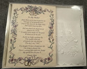 To My Mother Poetry Card And Handkerchief  - Bild 1 von 5