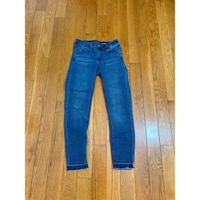 Pantalones de mezclilla ajustados Kenneth Cole New York Jess para mujer azul dobladillo deshilachado talla 28 Foto 1 de 4