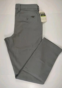 DULUTH TRADING CO-NUEVO CON ETIQUETAS-Pantalones de salón de baile flexibles grises caqui calce relajado para hombre-talla 32x34 - Imagen 1 de 12