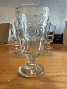 6 Antike Pressgläser Groggläser Jugendstil Satz Gläser Teegläser - Picture 1 of 8