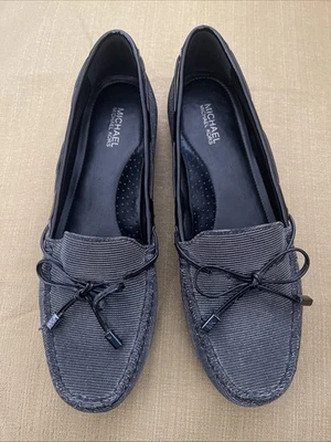 Michael Kors Women's Penny Loafers Flats Comfort Shoes Gray Black Metallic 7.5M - Image 1 of 3