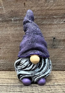 Gnome Purple Resin Miniature Figurine 3" x 1.5" - Picture 1 of 4