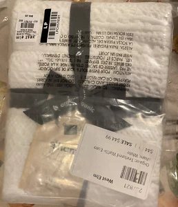 West Elm Euro Sham Organic Textured Waffle white NEW - Picture 1 of 3