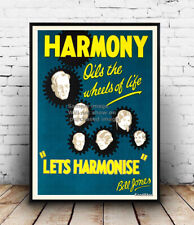 Harmony : Old Inspirational quote Poster reproduction