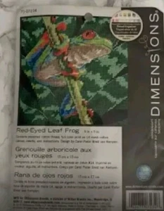 Dimensions Cross Stitch Kit Red-Eyed Leaf Frog 5 x 7 Inches 2010 Neu - Bild 1 von 5
