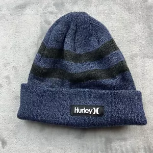 Hurley Beanie Size Youth Blue/Black Winter Hat - Picture 1 of 4