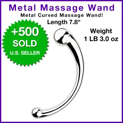 Metal Heavy Duty Curved Back Full Body Trigger Points Pain Relief Massage Wand - Image 1 of 4