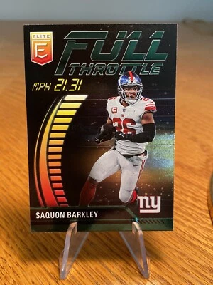 Saquon Barkley 2023 Panini Donruss Elite - Full Throttle Green #FT-SB Giants - Image 1 of 2