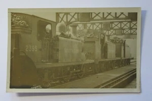 RWY625 - c1920s Locomotive 2395 at EASTBOURNE Railway Yard - Real Photo - Picture 1 of 2