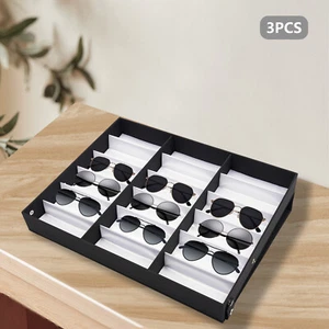 3PCS 18 Slot Griglia Occhiali da Sole Organizzatore Occhiali Vetrina Scatola di Immagazzinaggio - Foto 1 di 23